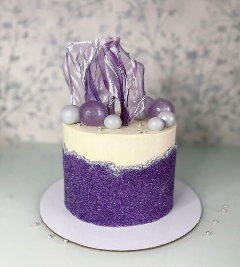 Торт сине-фиолетовый креативный №171525