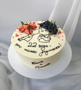 Торт на 22 года свадьбы №192809