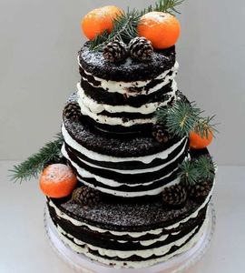 Торт свадебный новогодний №167356