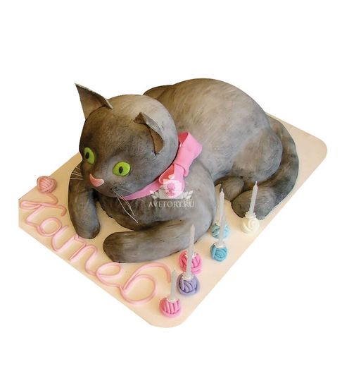 Торт 3D кошка №4020