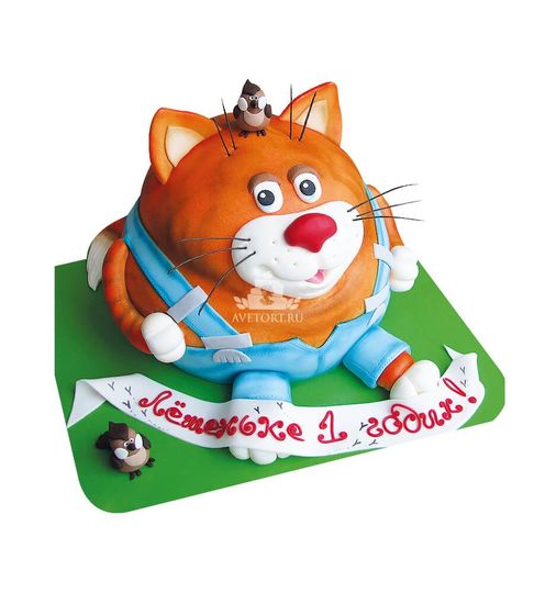 Торт 3D кот №4019