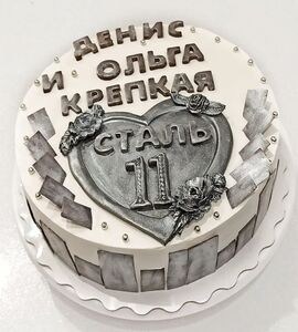 Торт на 11 лет свадьбы №191723