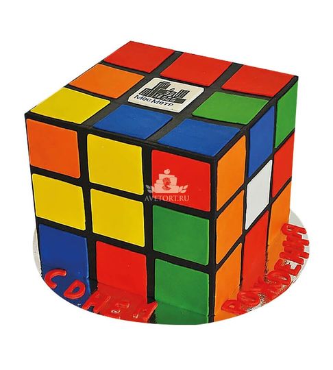 Торт 3D Кубик Рубика