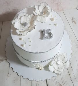 Торт на 15 лет свадьбы №192104