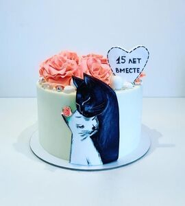 Торт на 15 лет свадьбы №192105