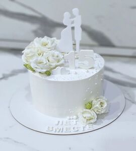 Торт на 15 лет свадьбы №192109