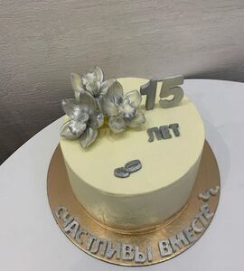 Торт на 15 лет свадьбы №192125