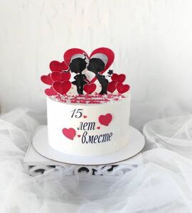 Торт на 15 лет свадьбы №192129