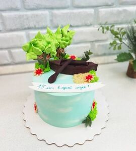 Торт на 15 лет свадьбы №192130