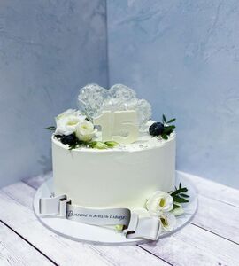 Торт на Хрустальную свадьбу №192143