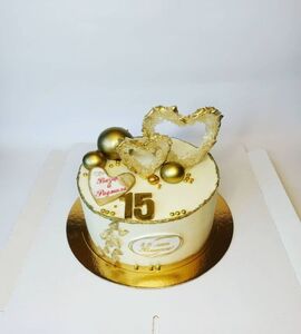 Торт на Хрустальную свадьбу №192147