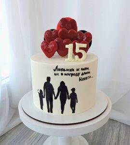 Торт на Хрустальную свадьбу №192150