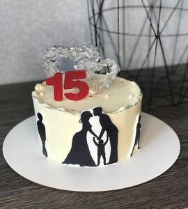 Торт на Хрустальную свадьбу №192155