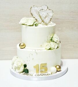 Торт на Хрустальную свадьбу №192162