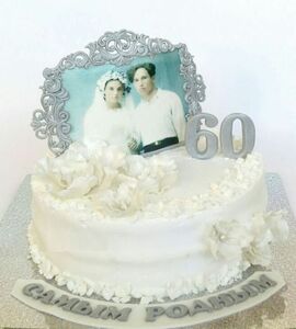 Торт на 60 лет свадьбы №195825