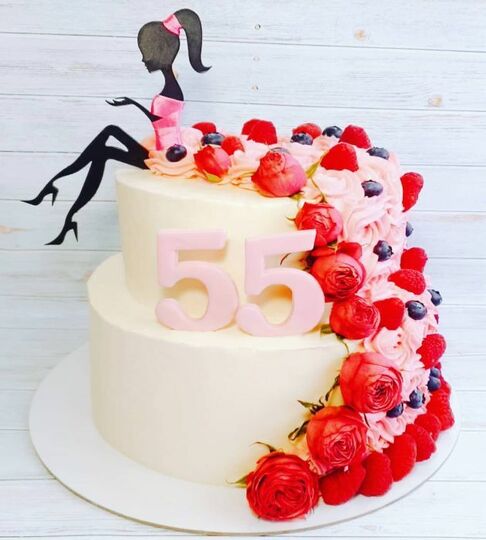 Торт на 55 лет женщине №476345