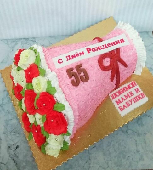 Торт на 55 лет женщине №476381