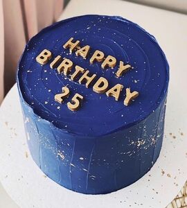 Торт синий с золотом №171608
