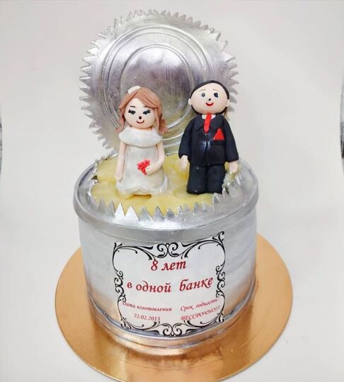Торт на 8 лет свадьбы №191402