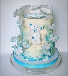 Торт бело-голубой №130409