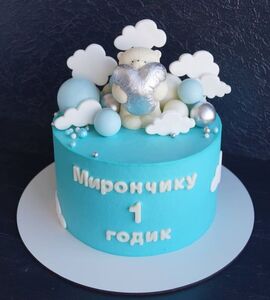 Торт бело-голубой №130410