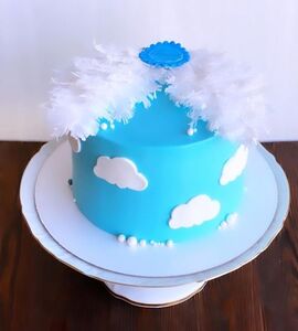 Торт бело-голубой №130412