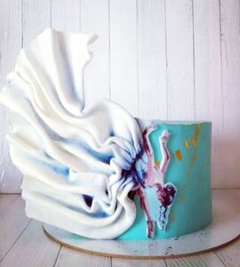 Торт бело-голубой №130414