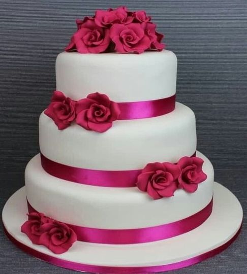 Свадебный торт фуксия №169981