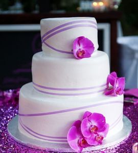Свадебный торт фуксия №169986