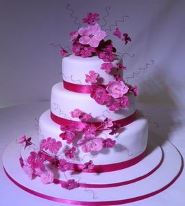 Свадебный торт фуксия №169987