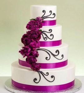 Свадебный торт фуксия №169989
