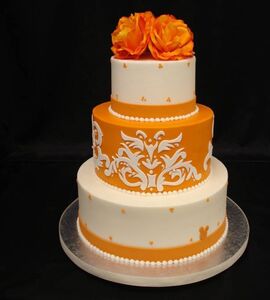 Торт желто-оранжевый №151002