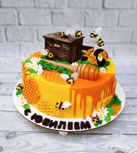 Торт желто-оранжевый №151005
