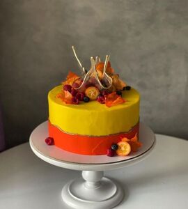 Торт желто-оранжевый №151018