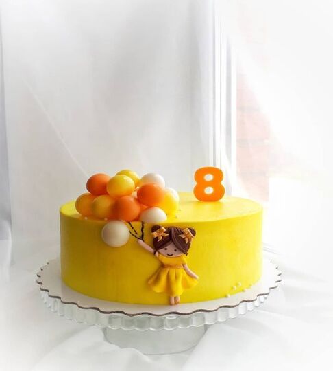 Торт желто-оранжевый №151019