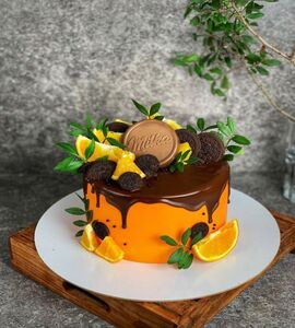 Торт желто-оранжевый №151028