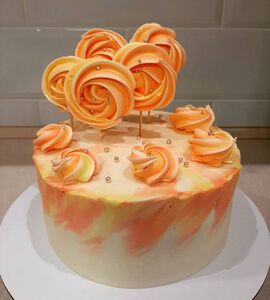 Торт желто-оранжевый №151035