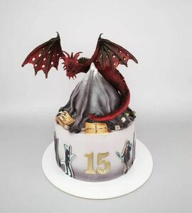Торт с драконом на 15 лет №490621