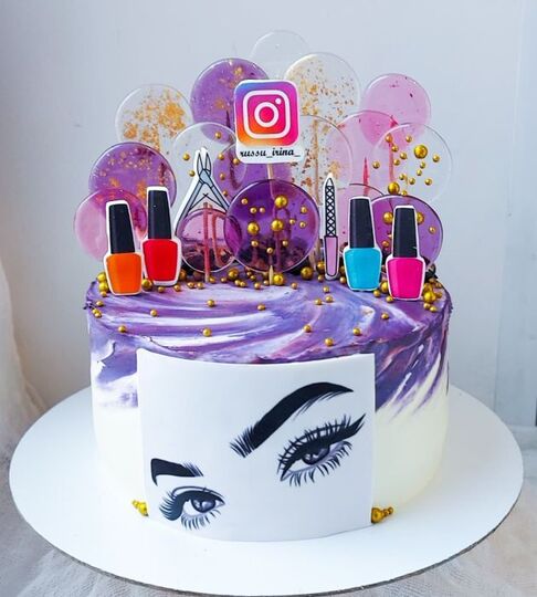 Торт фиолетовый для девочки №178815