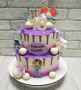 Торт фиолетовый для девочки №178823