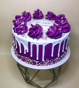 Торт фиолетово-голубой №178602