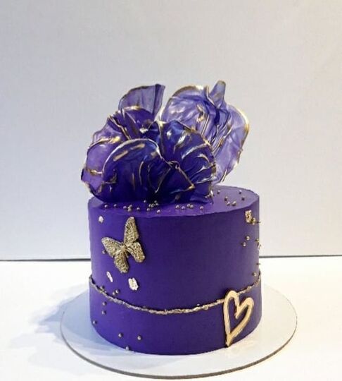 Торт фиолетово-голубой креативный №178605