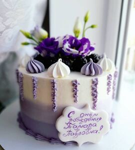 Торт фиолетово-голубой №178610