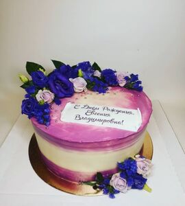 Торт фиолетово-голубой №178613