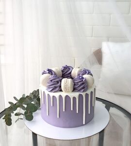 Торт фиолетово-голубой стильный №178620