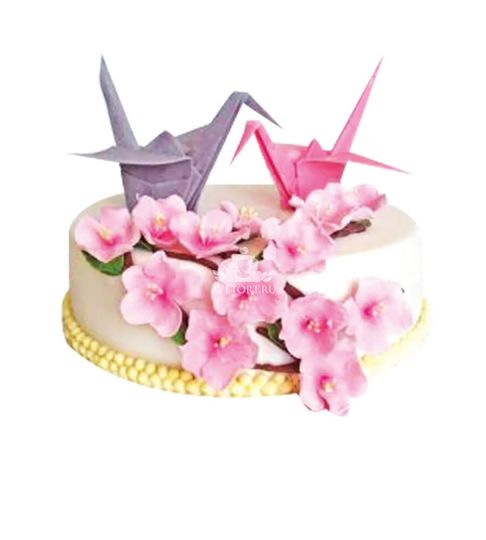 Свадебный торт Оригами и сакура