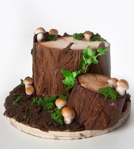 Торт №313211 корзина с грибами
