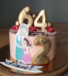 Торт на 64 года женщине нежный №110115