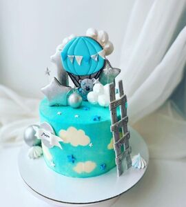 Торт с лестницей и облаками №166420