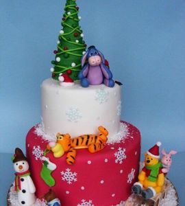 Торт новогодний с Винни Пухом и друзьями